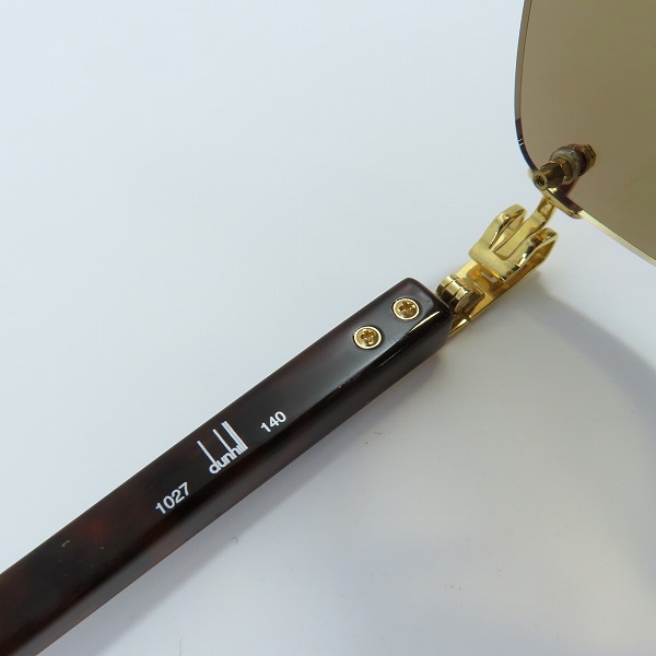 実際に弊社で買取させて頂いたdunhill/ダンヒル T-CELLULOID/TITAN F-K18 ゴールド ツーポイント メガネフレーム の画像 5枚目