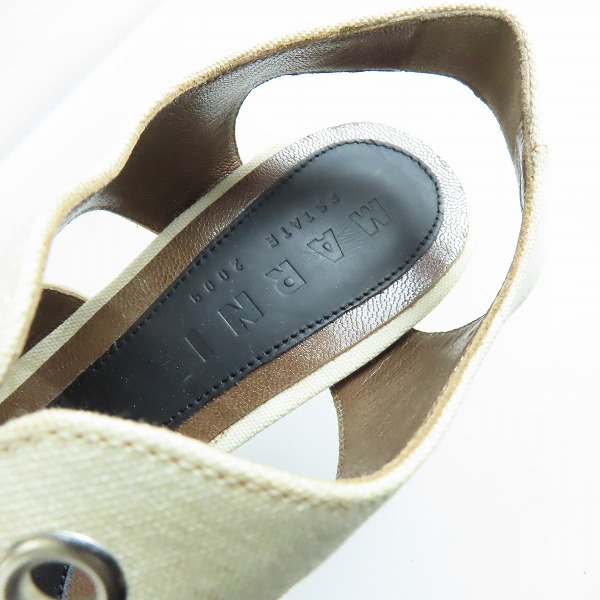 実際に弊社で買取させて頂いたMARNI/マルニ 厚底サンダル ヒール/34の画像 4枚目