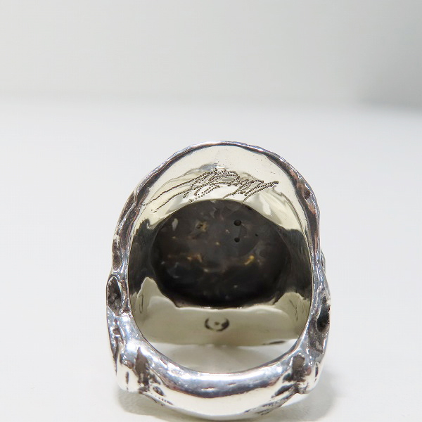 実際に弊社で買取させて頂いたALEXSTREETER/アレックスストリーター 10周年ツアー限定 エンジェルハートリング ブラックオニキスギャラクシー 13.5号の画像 6枚目