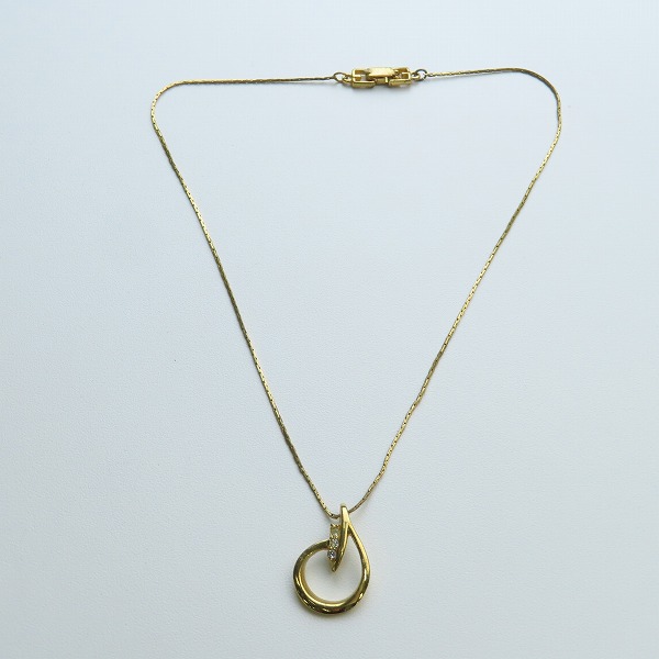 実際に弊社で買取させて頂いたGIVENCHY/ジバンシィ ラインストーン ネックレス ゴールドの画像 7枚目