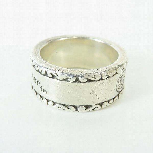 実際に弊社で買取させて頂いたBILL WALL LEATHER/BWL/ビルウォールレザー ウェーブ ロゴ ボックス リング 24号の画像 2枚目