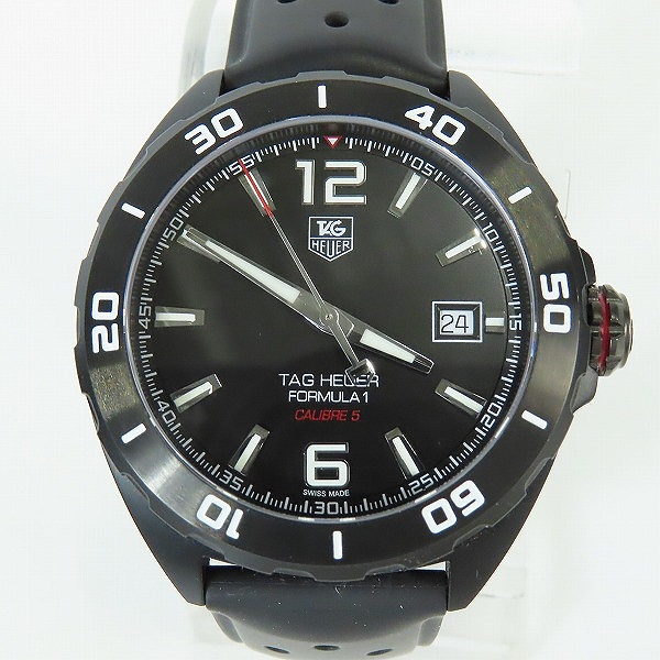 実際に弊社で買取させて頂いたTAG HEUER/タグホイヤー フォーミュラー1 フルブラック デイト キャリバー5 自動巻き 黒文字盤 腕時計 WAZ2115.FT8023の画像 1枚目