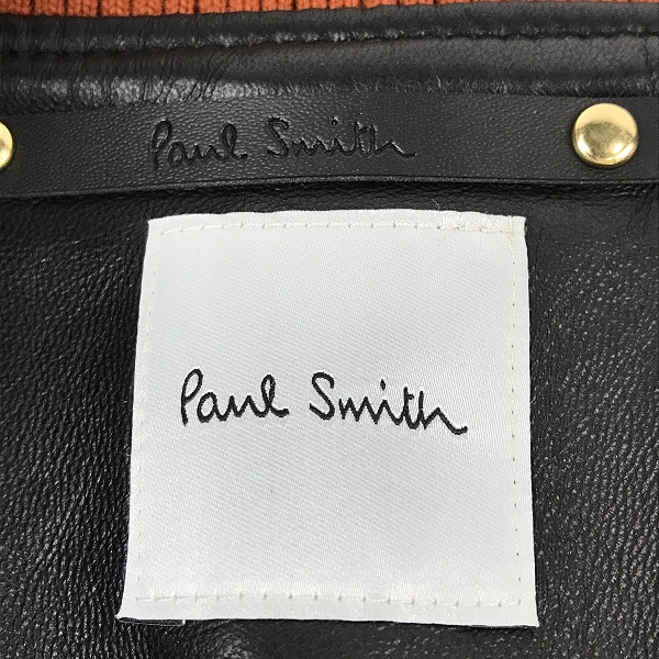 実際に弊社で買取させて頂いたPS Paul Smith/ポールスミス ラム レザー ライダースジャケット/PF-MN-86516/Lの画像 2枚目