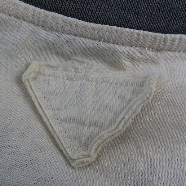 実際に弊社で買取させて頂いたPRADA/プラダ バイカラー 三角パッチ ポケットTシャツ UJN203 S151 1IG7/S の画像 8枚目