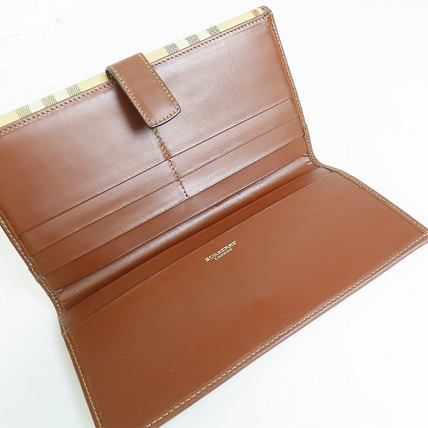 実際に弊社で買取させて頂いたBURBERRY/バーバリー チェック柄×ホース柄 長財布 の画像 2枚目