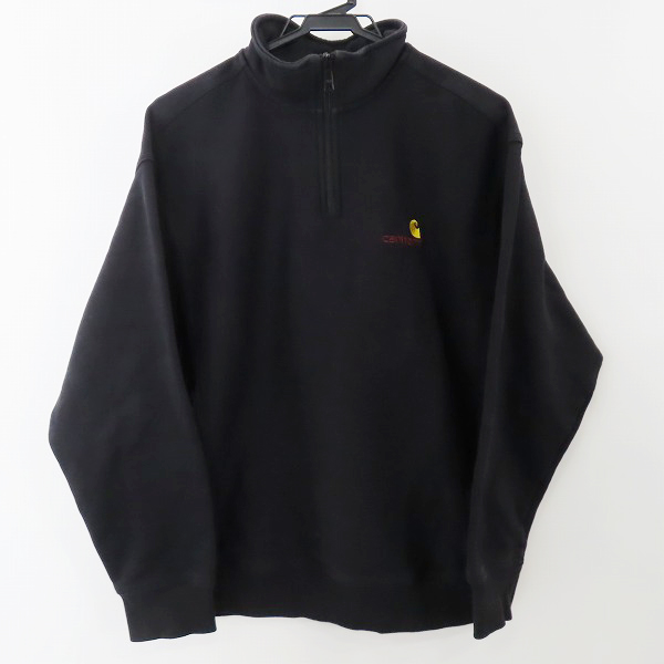 実際に弊社で買取させて頂いたCarhartt WIP/カーハートダブリューアイピー ハーフジップスウェット ワンポイント刺繍 ブラック M