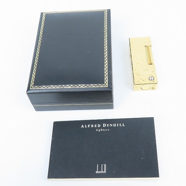 実際に弊社で買取させて頂いたDunhill/ダンヒル ガスライター サイドローラー ゴールドカラー ハンマートーン/ロゴの画像 7枚目