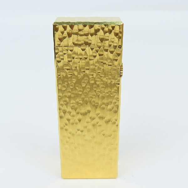 実際に弊社で買取させて頂いたDunhill/ダンヒル ガスライター サイドローラー ゴールドカラー ハンマートーンの画像 2枚目