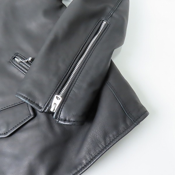 実際に弊社で買取させて頂いたNANO UNIVERSE/ナノユニバース シープレザー ダブルライダースジャケット NUC63L01081SH Lの画像 7枚目