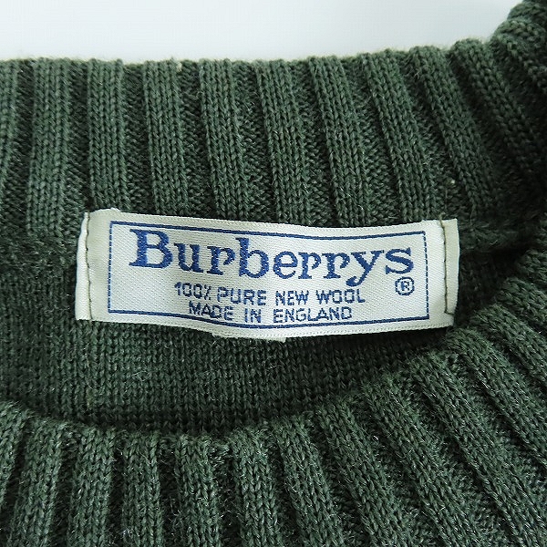 実際に弊社で買取させて頂いたBurberrys/バーバリー イングランド製 エルボーパッチ ショルダーパッチ ウール ニット/Lの画像 2枚目