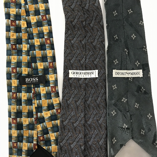 実際に弊社で買取させて頂いた【おまとめ】GIORGIO ARMANI/ジョルジオアルマーニ EMPORIO ARMANI/エンポリオアルマーニ HUGO BOSS/ヒューゴボス 他 ネクタイの画像 1枚目