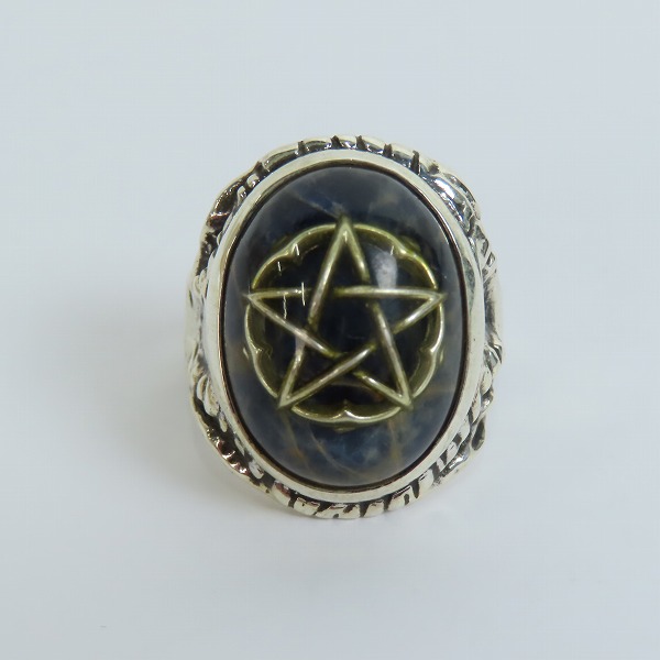 実際に弊社で買取させて頂いた【ギャラ付】ALEX STREETER/アレックスストリーター SPストーン ソーダライト エンジェルハート リング w/サークルスター/17号の画像 1枚目