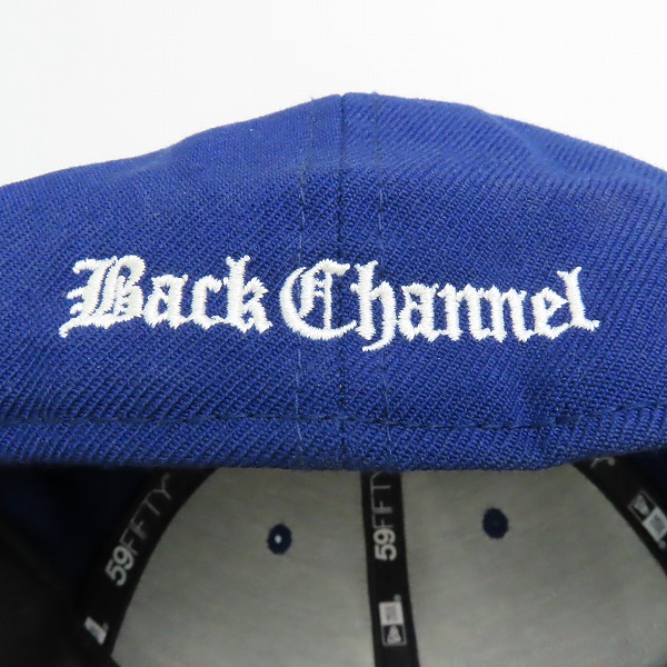 実際に弊社で買取させて頂いたNEW ERA×BACK CHANNEL/ニューエラ×バックチャンネル ロゴ刺繍 ブルー キャップ/帽子の画像 6枚目