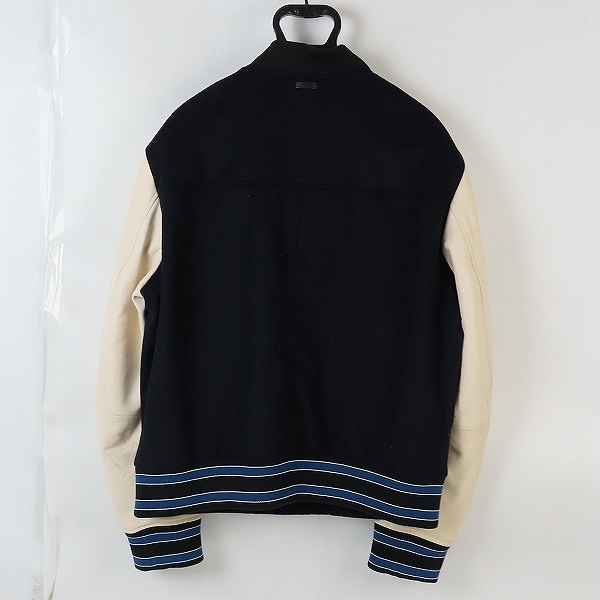 実際に弊社で買取させて頂いたhugo boss/ヒューゴボス iconic outerwear varsity jacket 袖レザー切替バーシティジャケット/スタジャン 52の画像 1枚目