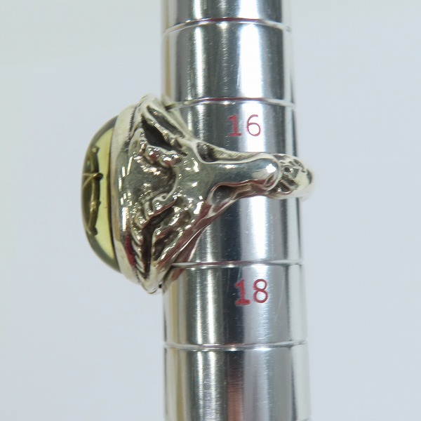 実際に弊社で買取させて頂いた【ギャラ付】ALEX STREETER/アレックスストリーター SPストーン ソーダライト エンジェルハート リング w/サークルスター/17号の画像 7枚目