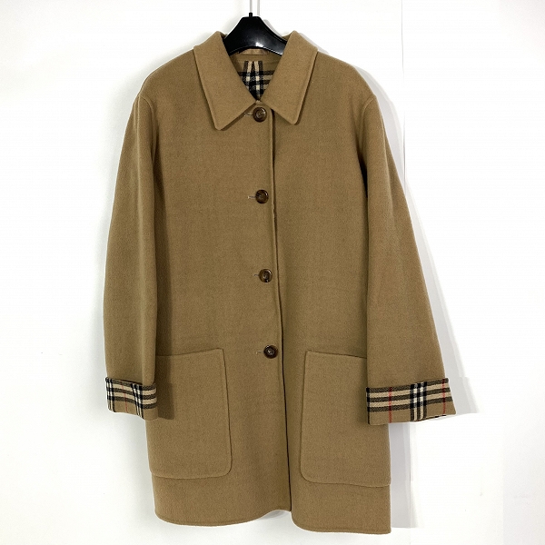 実際に弊社で買取させて頂いたBURBERRYS/バーバリーズ 裏地チェック柄 カシミア入り ウールステンカラーコート /7AR