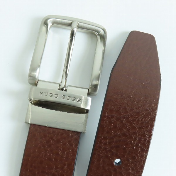 実際に弊社で買取させて頂いたHUGO BOSS/ヒューゴボス レザー ベルト ブラウンの画像 1枚目