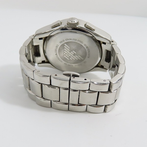 実際に弊社で買取させて頂いたEMPORIO ARMANI/エンポリオアルマーニ クロノグラフ 腕時計 AR-0673【動作未確認】の画像 2枚目