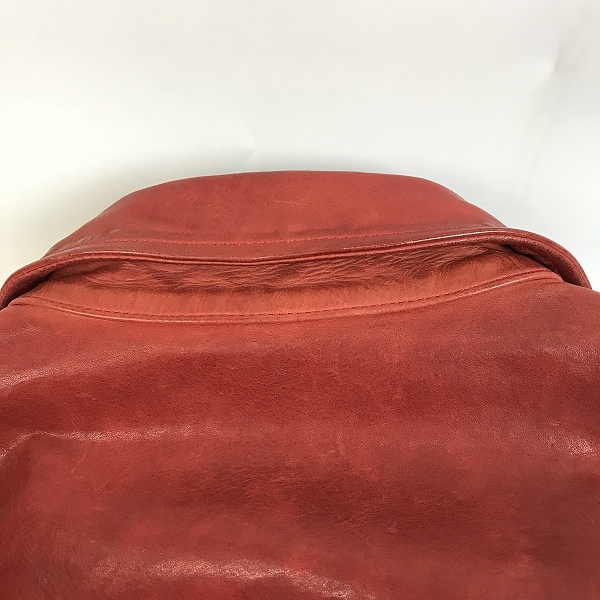 実際に弊社で買取させて頂いたBACKLASH/バックラッシュ イタリアンダブルショルダー 製品染 ライダース ジャケット 1254-16/3の画像 7枚目