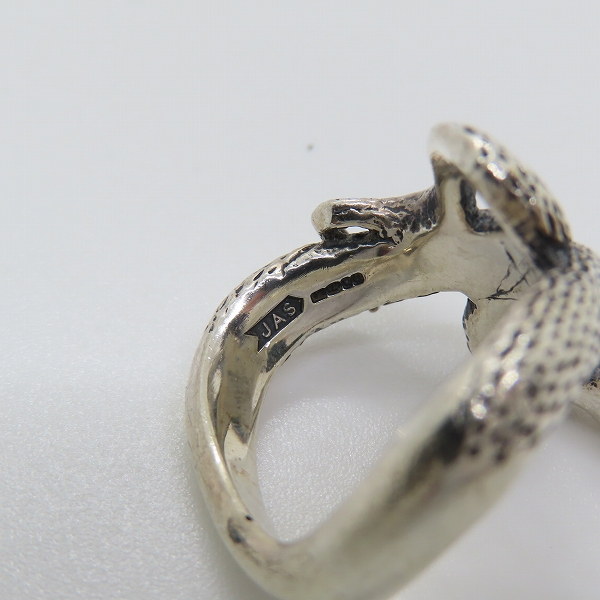 実際に弊社で買取させて頂いたCRAZY PIG/クレイジーピッグ BOOMSLANG SNAKE RING/スネークリング 15.5-16.5号の画像 7枚目