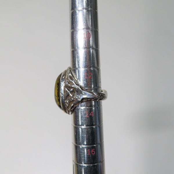 実際に弊社で買取させて頂いたALEXSTREETER/アレックスストリーター 10周年ツアー限定 エンジェルハートリング ブラックオニキスギャラクシー 13.5号の画像 7枚目