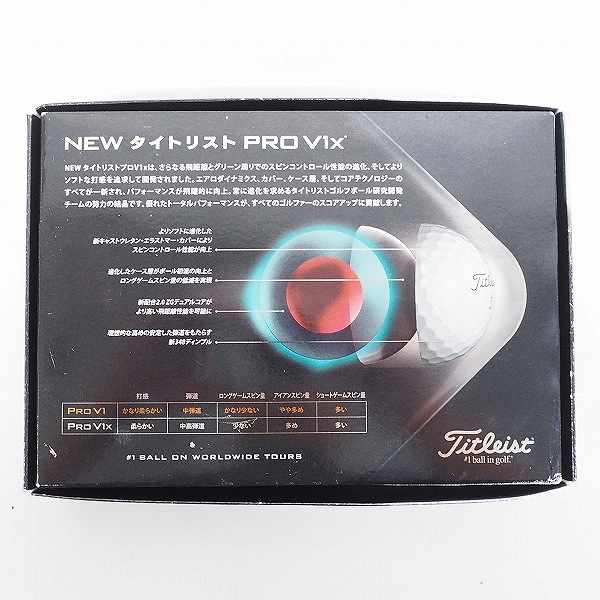 実際に弊社で買取させて頂いた【未使用】Titleist/タイトリスト PRO V1x ゴルフボール ホワイト 1ダースの画像 4枚目