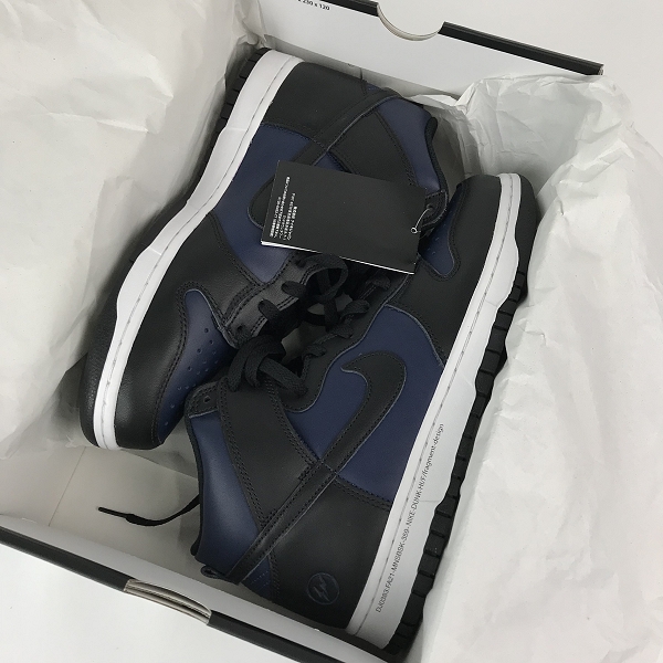 実際に弊社で買取させて頂いた【未使用】NIKE×FRAGMENT DESIGN/ナイキ×フラグメントデザイン DUNK HI/ダンク ハイ ミッドナイトネイビー DJ0383-400/27.0の画像 8枚目