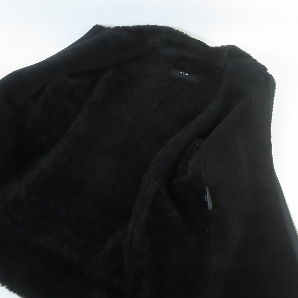 実際に弊社で買取させて頂いたAKM/エーケーエム  B-3 spanish mouton/RIBA lamb/ムートン レザー ジャケット B002/Mの画像 5枚目