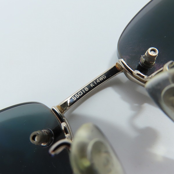 実際に弊社で買取させて頂いたdunhill/ダンヒル T-CELLULOID/TITAN F-K14WG ホワイトゴールド ツーポイント メガネフレーム の画像 7枚目