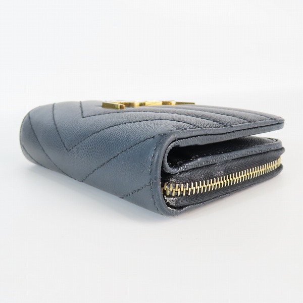 実際に弊社で買取させて頂いたSAINT LAURENT PARIS/サンローラン YSLロゴ 二つ折り財布/ウォレットの画像 2枚目