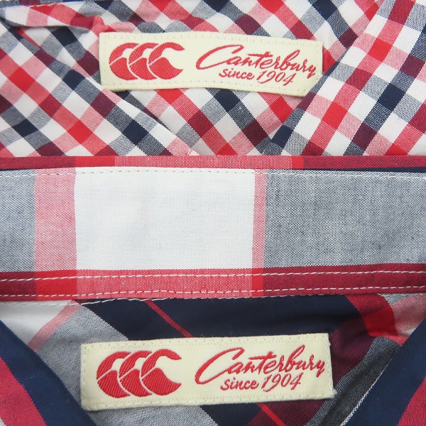 実際に弊社で買取させて頂いた【未使用】CANTERBURY/カンタベリー チェック柄シャツ２点セットの画像 2枚目