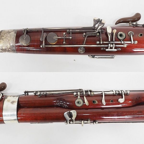 実際に弊社で買取させて頂いた★【難有り】W.Schreiber/W.シュライバー 木製 ファゴット/バスーン ボーカル2本付 ドイツ製 ハードケース付　の画像 4枚目