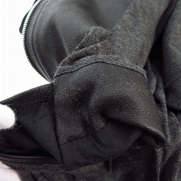 実際に弊社で買取させて頂いたBARNEYS NEW YORK/バーニーズニューヨーク フーディー ライダースジャケット /US42の画像 6枚目