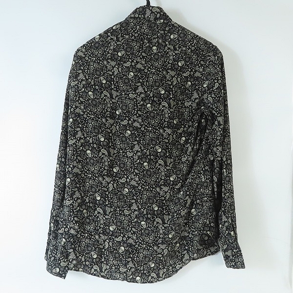 実際に弊社で買取させて頂いた【JPタグ】 SAINT LAURENT PARIS/サンローランパリ 19SS スカル ペイズリー総柄シルク長袖シャツ 564172 Y595U/37の画像 1枚目