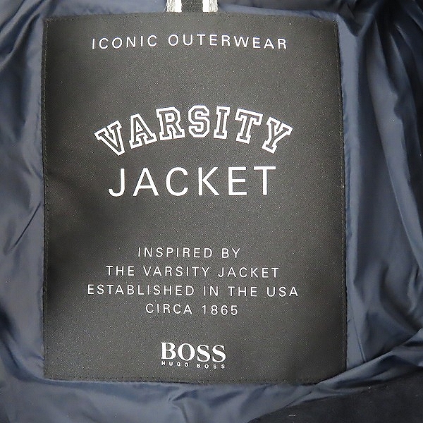 実際に弊社で買取させて頂いたhugo boss/ヒューゴボス iconic outerwear varsity jacket 袖レザー切替バーシティジャケット/スタジャン 52の画像 2枚目