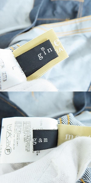 実際に弊社で買取させて頂いた【未使用】mastermind JAPAN×gingam/マスターマインド×ギンガム スワロフスキースカル デニムウエスタンシャツ MD2-SH01/Lの画像 6枚目