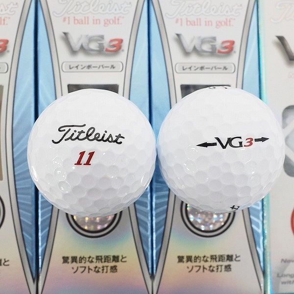 実際に弊社で買取させて頂いた【未使用】Titleist/タイトリスト VG3 ゴルフボール レインボーパール・ミントホワイト 計1ダースの画像 1枚目