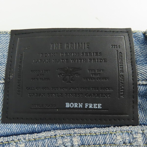 実際に弊社で買取させて頂いたCRIMIE/クライミー BORN FREE SUPER CLASH DENIM JEANS ダメージ加工 デニムパンツ CR1-02A1-PL05 /Lの画像 2枚目