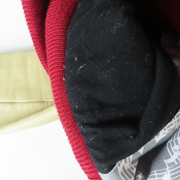 実際に弊社で買取させて頂いたNUMBER (N)INE/ナンバーナイン 復刻 袖レザー メルトンウール 袖カウスタジャン/ブルゾン/2の画像 6枚目