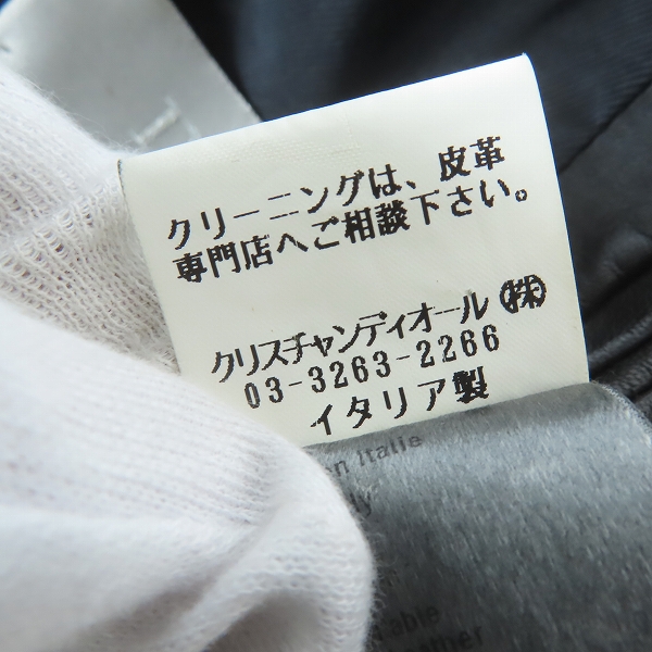 実際に弊社で買取させて頂いた【JPタグ】DIOR HOMME/ディオールオム 05SS エディ期 羊革/シープスキン レザーライダース 5EH5045113/44の画像 5枚目