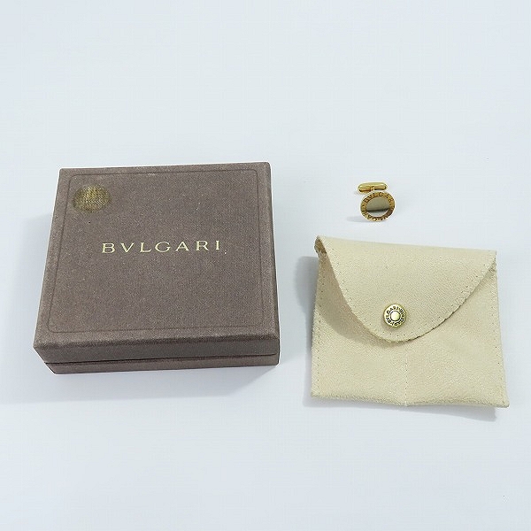 実際に弊社で買取させて頂いたBVLGARI/ブルガリ AU750/K18×STEEL カフスボタンの画像 5枚目