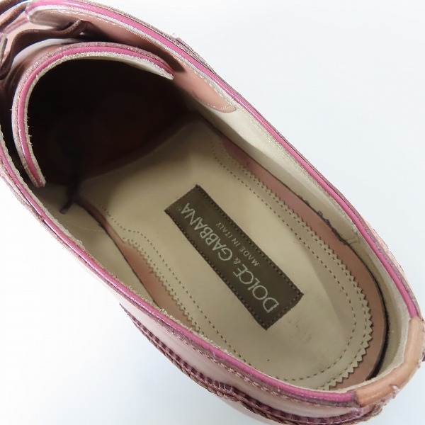 実際に弊社で買取させて頂いたDOLCE&GABBANA/ドルチェ&ガッバーナ ウィングチップ シューズ CA6530/8の画像 4枚目
