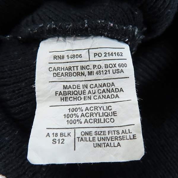 実際に弊社で買取させて頂いたCarhartt/カーハート ビーニー ネイビーの画像 4枚目