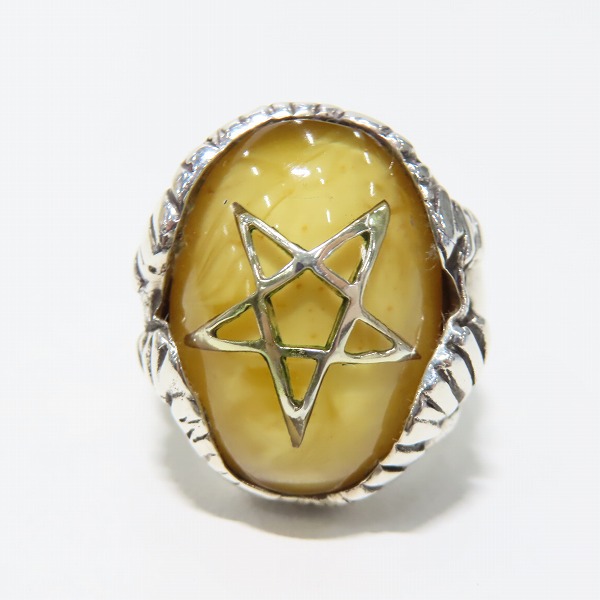 実際に弊社で買取させて頂いたALEX STREETER/アレックスストリーター 17年限定 デビルハートリング パウダーバルティックアンバー 13-13.5号の画像 1枚目