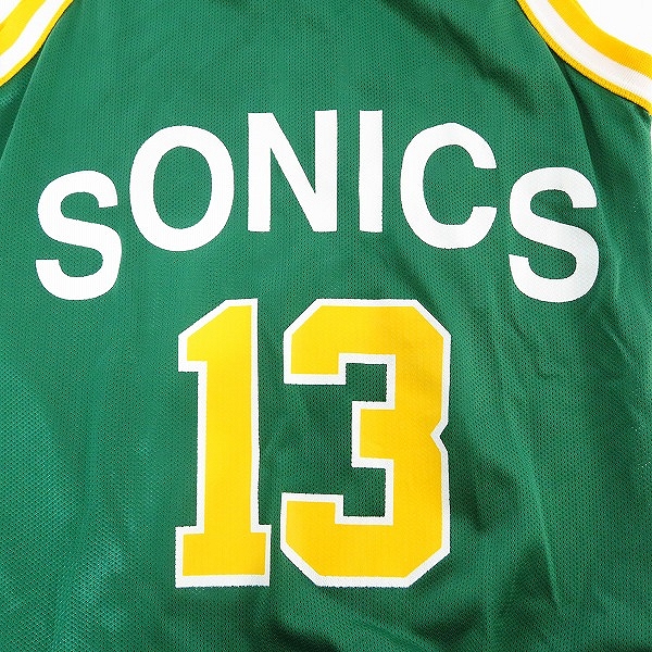 実際に弊社で買取させて頂いたCampion/チャンピオン NBA SONICS ソニックス  #13 GILL/ケンドールギル ゲームシャツ ユニフォーム 36の画像 5枚目