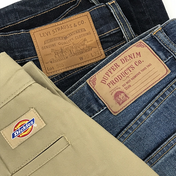 実際に弊社で買取させて頂いた【おまとめ】LEVIS/リーバイス dickies/ディッキーズ 他 デニムパンツ/ワークパンツ 等