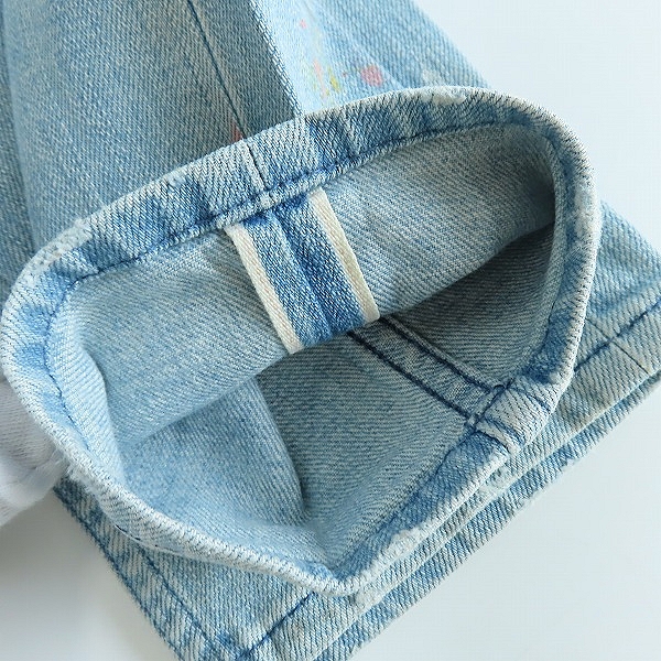 実際に弊社で買取させて頂いたNO ID.×OVERDESIGN/ノーアイディー×オーバーデザイン クラッシュ ペンキ パッチワーク スキニー デニムパンツ 840035-201P/2の画像 9枚目