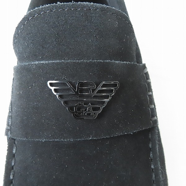 実際に弊社で買取させて頂いたEMPORIO ARMANI/エンポリオアルマーニ スエード ロゴ ドライビングシューズ X4B124/27の画像 6枚目