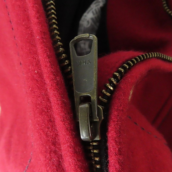 実際に弊社で買取させて頂いたNUMBER (N)INE/ナンバーナイン 復刻 袖レザー メルトンウール 袖カウスタジャン/ブルゾン/2の画像 5枚目