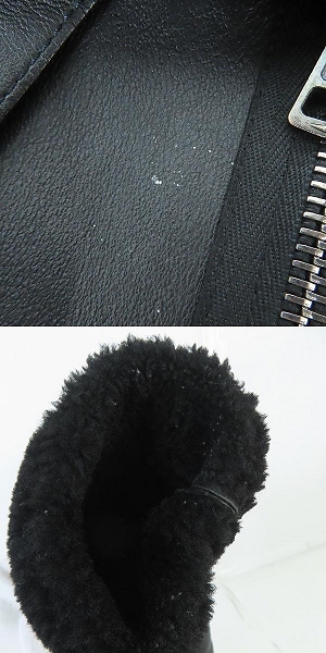 実際に弊社で買取させて頂いたAKM/エーケーエム  B-3 spanish mouton/RIBA lamb/ムートン レザー ジャケット B002/Mの画像 9枚目